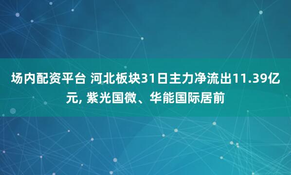 场内配资平台 河北板块31日主力净流出11.39亿元, 紫光国微、华能国际居前
